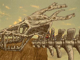 眾人經過龐大的龍骨橋