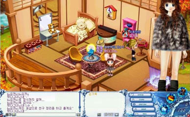 中華網龍開發的戀愛盒子Online韓文版畫面